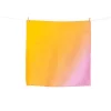 Carré de soie Rose/jaune 70x70cm