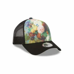 Casquette réglable A-Frame Trucker Vase de fleurs Noir - New Era x Louvre