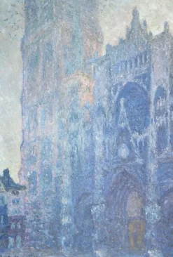 Hot Cathédrale de Rouen. Le portail et la tour Saint-Romain, effet du matin, harmonie blanche (toiles sur châssis) Toiles Sur Châssis|Affiches D'Art Encadrées