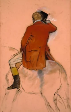 Cavalier en habit rouge (panneaux aluminium)