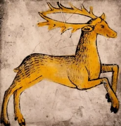 Cerf chevauchant (toiles sur châssis)