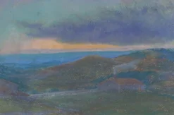 Chaumière au soleil couchant (toiles sur châssis)