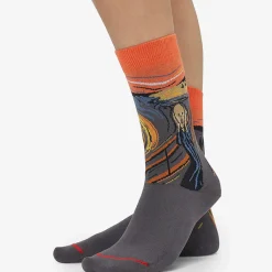 Hot Chaussettes Edvard Munch - Le Cri - Orange Chaussettes