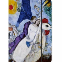 Chemise à élastique Marc Chagall - Les mariés de la tour Eiffel - A4 Chemises Et Sous-Chemises
