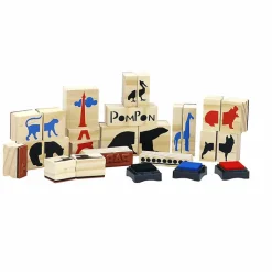 Online Coffret de 23 Tampons en bois François Pompon - Pompon Toys Loisirs Créatifs