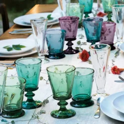 Coffret de 4 verres à vin Abeille - Couleurs assorties
