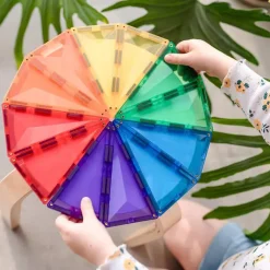 Discount Coffret 30 pièces Tuiles magnétiques Géomètrie Rainbow - Connetix Jeux