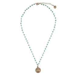 Collier Abeille - Vert d'eau