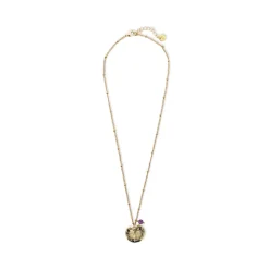 Collier court Nymphéa Perle d'améthyste - Les Cleias