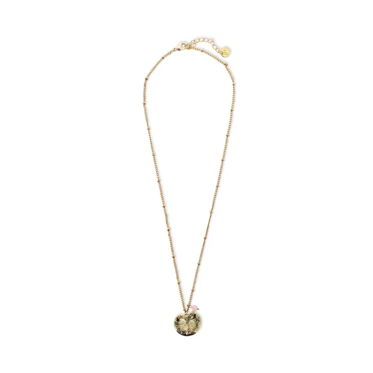 Hot Collier court Nymphéa Perle de quartz rose - Les Cleias Colliers Et Pendentifs