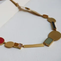 Collier doré Collage vert - Joidart Colliers Et Pendentifs