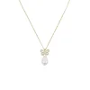 Collier Nœud "à l'égaré" et perle baroque