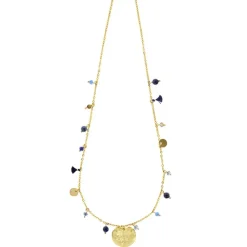 Collier à pampilles bleu turquoise Nymphéa - Les Cleias