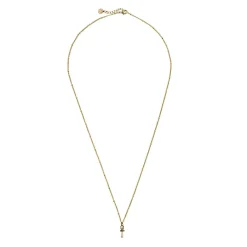 Collier-pendentif Égyptien Croix de vie - Chaîne boules 60cm
