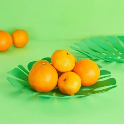 Corbeille à fruits en métal Monstera Vert - Balvi