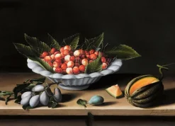 Best Coupe de cerises, prunes et melon (toiles sur châssis) Toiles Sur Châssis