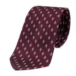 Cravate Fleurs de lys - Rouge