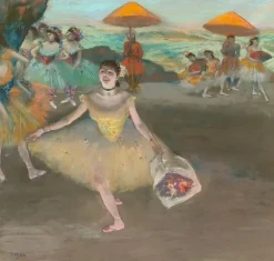 Danseuse au bouquet saluant (panneaux acryliques)