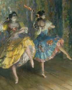 New Deux danseuses espagnoles, sur scène, jouant des castagnettes (panneaux acryliques) Panneaux Acryliques|Toiles Encadrées