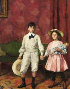 Deux enfants [Pierre et Valentine] (affiches d'art encadrées)