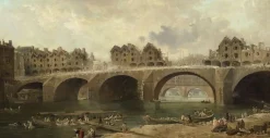 Démolition des maisons du pont Notre-Dame, en 1786 (toiles encadrées)