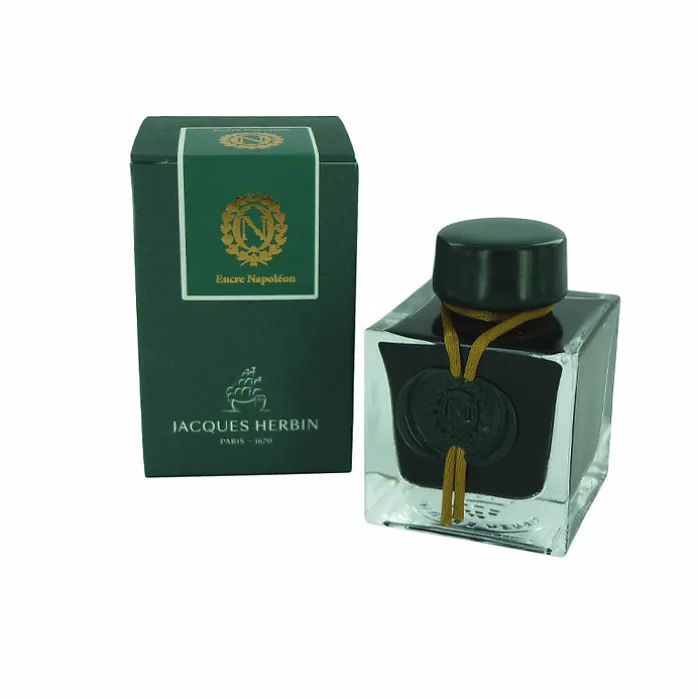 Encre pour stylo plume vert Empire avec chiffre N de Napoléon