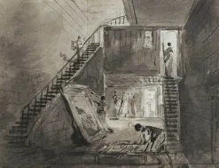 Outlet Entrée de l'atelier d'Hubert Robert au Louvre (panneaux acryliques) Panneaux Acryliques|Toiles Encadrées