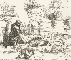 Estampe Allégorie au miroir solaire - Léonard de Vinci Chefs D'Œuvre Des Musées