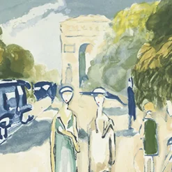 New Estampe Avenue Du Bois de Van Dongen Paris Et Le Louvre