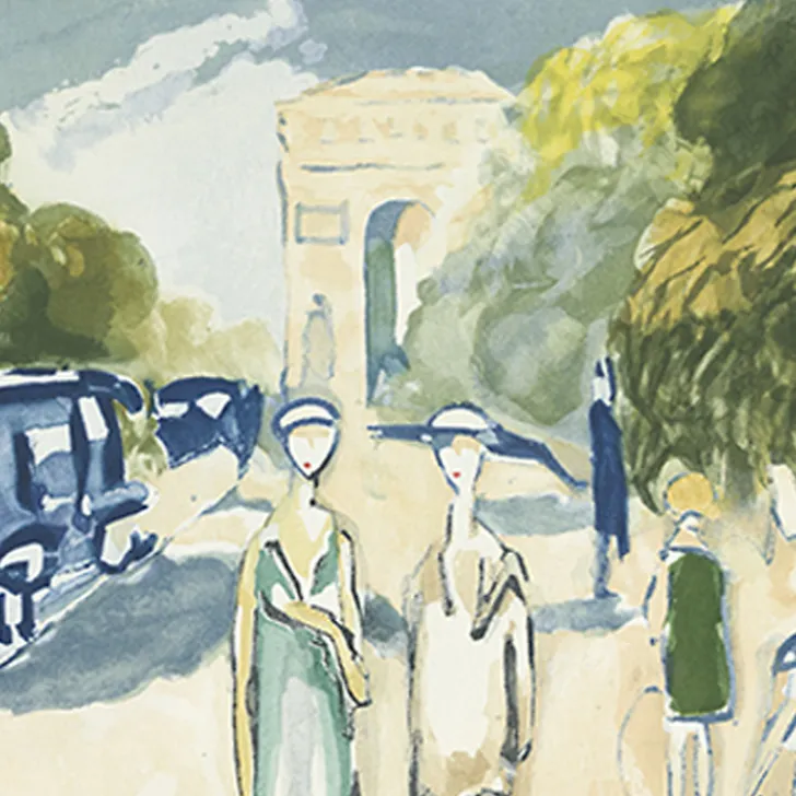 New Estampe Avenue Du Bois de Van Dongen Paris Et Le Louvre