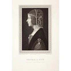 Discount Estampe Béatrix d'Este - Léonard de Vinci Chefs D'Œuvre Des Musées