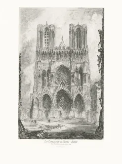 Estampe Cathédrale de Reims - Louis Orr