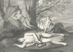 Discount Estampe Écho et Narcisse ou la mort de Narcisse - Nicolas Poussin Chefs D'Œuvre Des Musées