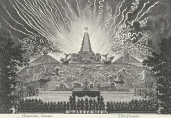 Clearance Estampe Cinquième journée - Feu d'artifice sur le canal de Versailles - Jean Lepautre Personnages Et Évènements Historiques