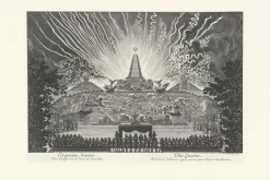 Clearance Estampe Cinquième journée - Feu d'artifice sur le canal de Versailles - Jean Lepautre Personnages Et Évènements Historiques