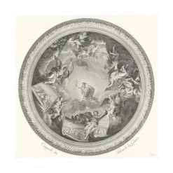 Estampe Coupole du salon de la Guerre