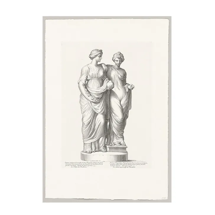 New Estampe Deux nymphes Hespérides Dessins