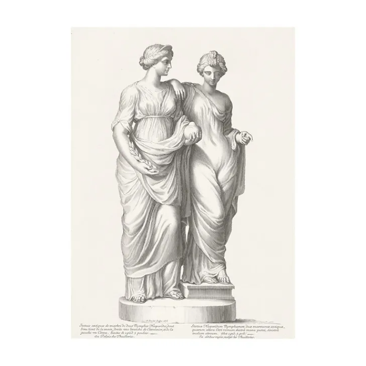 New Estampe Deux nymphes Hespérides Dessins