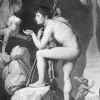 Estampe Œdipe explique l'énigme du sphinx - Ingres