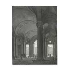 Estampe Entrée du Louvre, ou vestibule du côté de la rue du Coq
