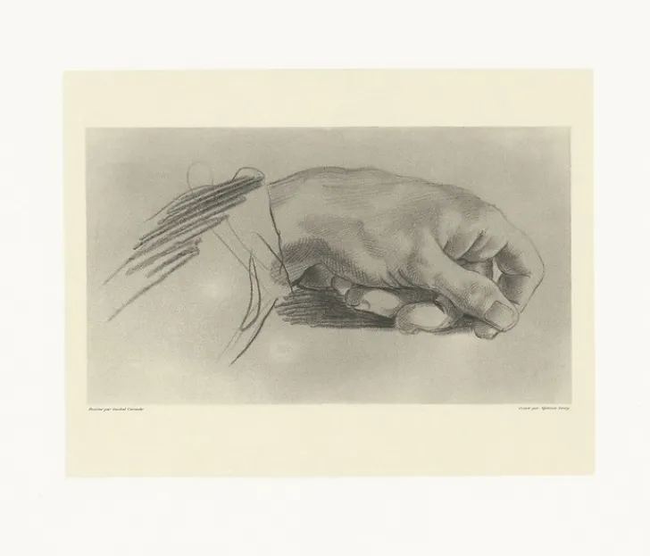 Sale Estampe Etude de main - Alphonse Alexandre Leroy Dessins