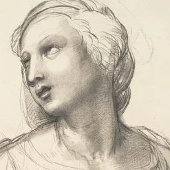 Estampe Etude pour Sainte Catherine d'Alexandrie