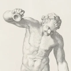 Estampe Faune dansant et jouant des cymbales