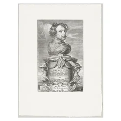 Estampe Frontispice - Anton van Dyck