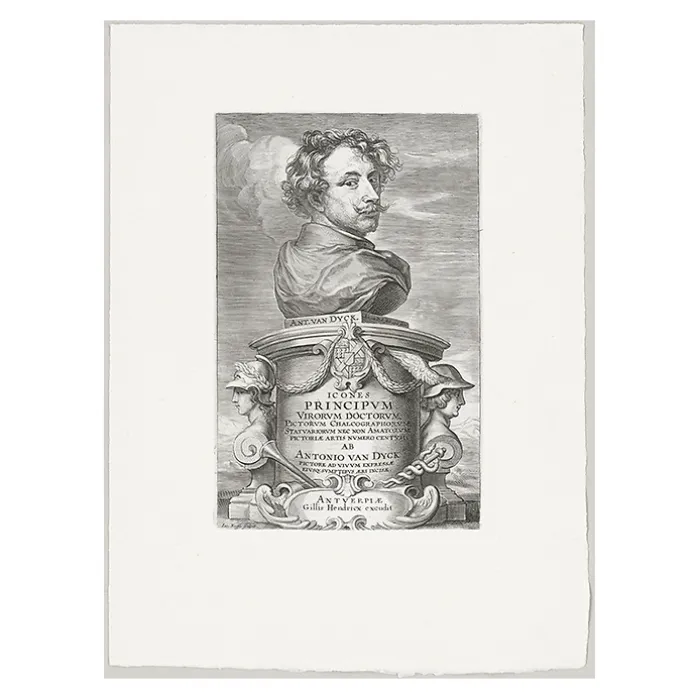Estampe Frontispice - Anton van Dyck