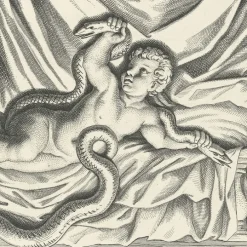 Estampe Hercule tue deux serpents - Nicolas Poussin