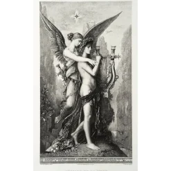 Estampe Hésiode et la muse - Gustave Moreau Chefs D'Œuvre Des Musées