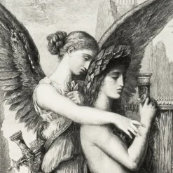 Estampe Hésiode et la muse - Gustave Moreau Chefs D'Œuvre Des Musées