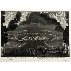Estampe Illuminations du palais et des jardins de Versailles - Jean Lepautre