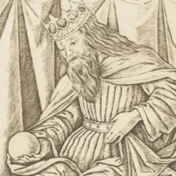 Estampe Imperator, carte 9, Le Tarot de Mantegna - Cécile Reims